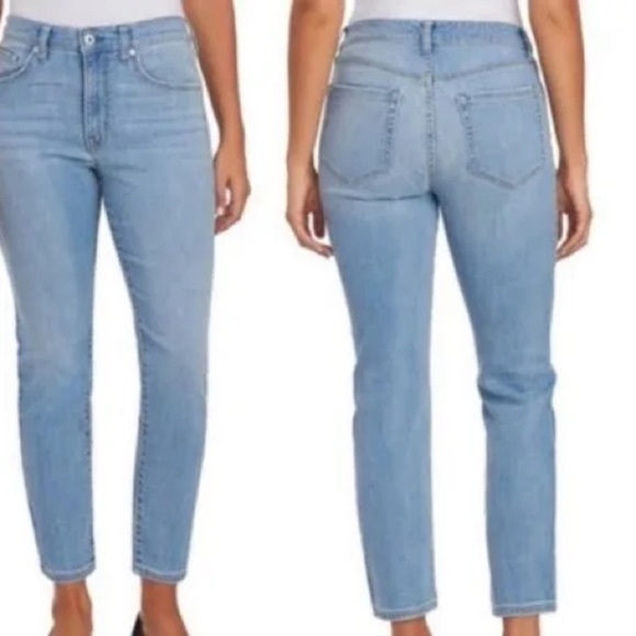Ella Moss Anthro High Waist Straight light Blue Jeans size 10 / 30 - Picture 1 of 4